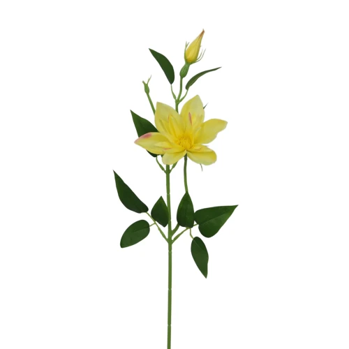 Sztuczny klematis na piku w kolorze żółtym 47 cm