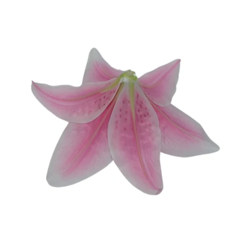 Sztuczna główka lilii w kolorze jasnym różu 17 cm