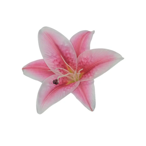 Sztuczna główka lilii w kolorze różowym 17 cm