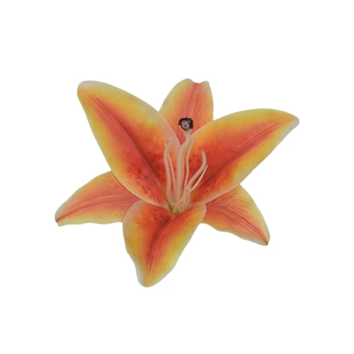 Sztuczna główka lilii w kolorze jasno herbacianym 17 cm