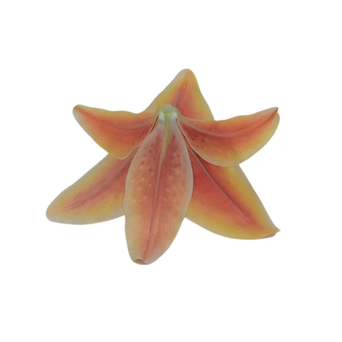 Sztuczna główka lilii w kolorze jasno herbacianym 17 cm