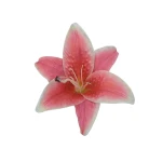 Sztuczna główka lilii w kolorze ciemnym różu 17 cm