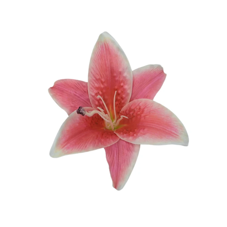 Sztuczna główka lilii w kolorze ciemnym różu 17 cm