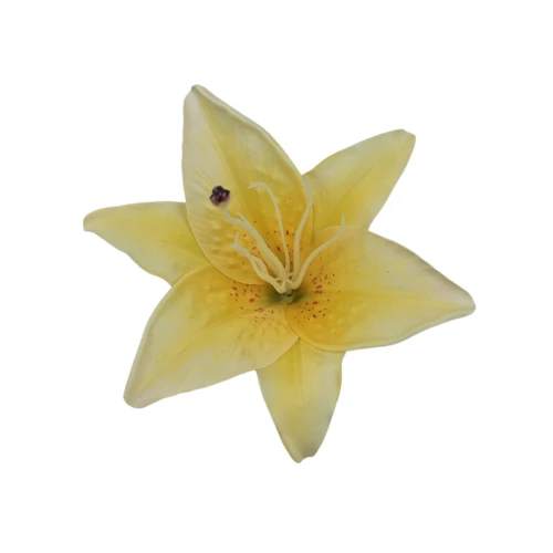 Sztuczna główka lilii w kolorze żółtym 17 cm