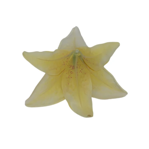 Sztuczna główka lilii w kolorze żółtym 17 cm