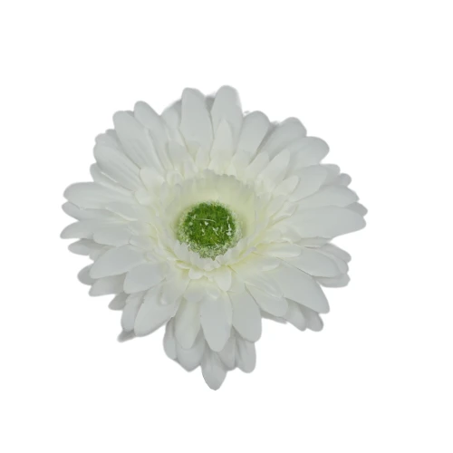 Sztuczna główka gerbery w kolorze białym 9 cm