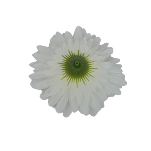 Sztuczna główka gerbery w kolorze białym 9 cm