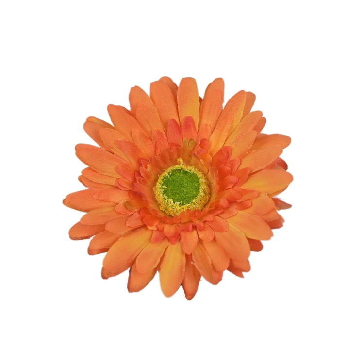Sztuczna główka gerbery w kolorze pomarańczowym 9 cm