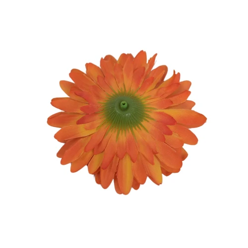 Sztuczna główka gerbery w kolorze pomarańczowym 9 cm