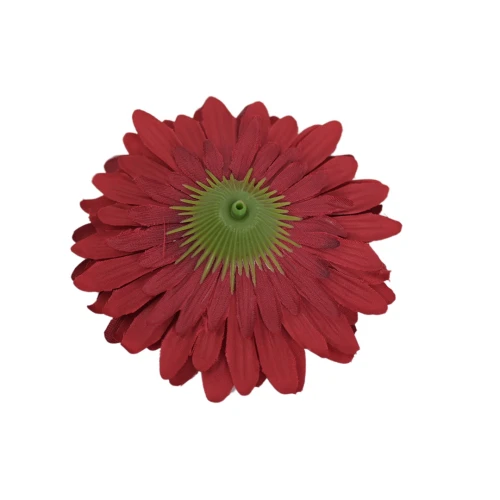 Sztuczna główka gerbery w kolorze czerwonym 9 cm