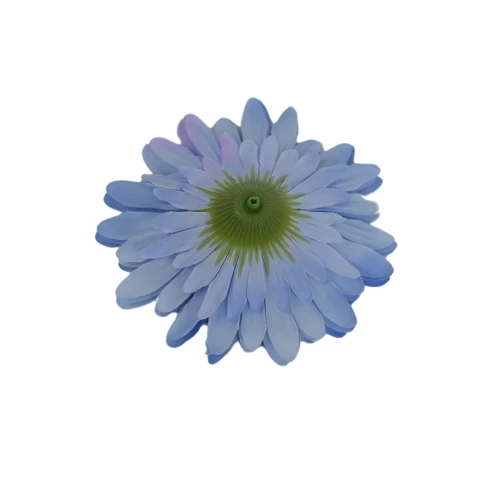 Sztuczna główka gerbery w kolorze jasno niebieskim 9 cm