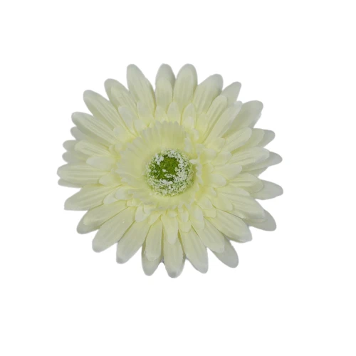 Sztuczna główka gerbery w kolorze kremowym 9 cm