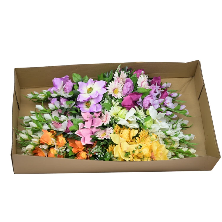 Karton bukietu mieszanego z magnolią mix kolorów 70 cm