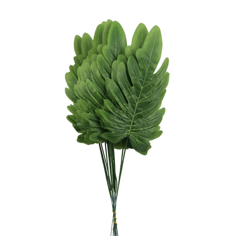 Sztuczny liść dracenii w kolorze zielonym 47 cm