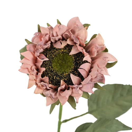 Sztuczny słonecznik gałązkowy w kolorze fiołkowo/różowym 77 cm