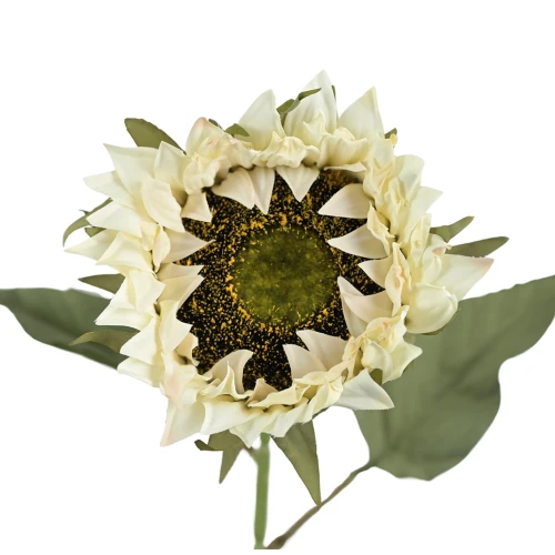 Sztuczny słonecznik gałązkowy w kolorze brudnym białym 77 cm