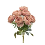 Sztuczny bukiet piwonii x9 w kolorze różowym 44 cm