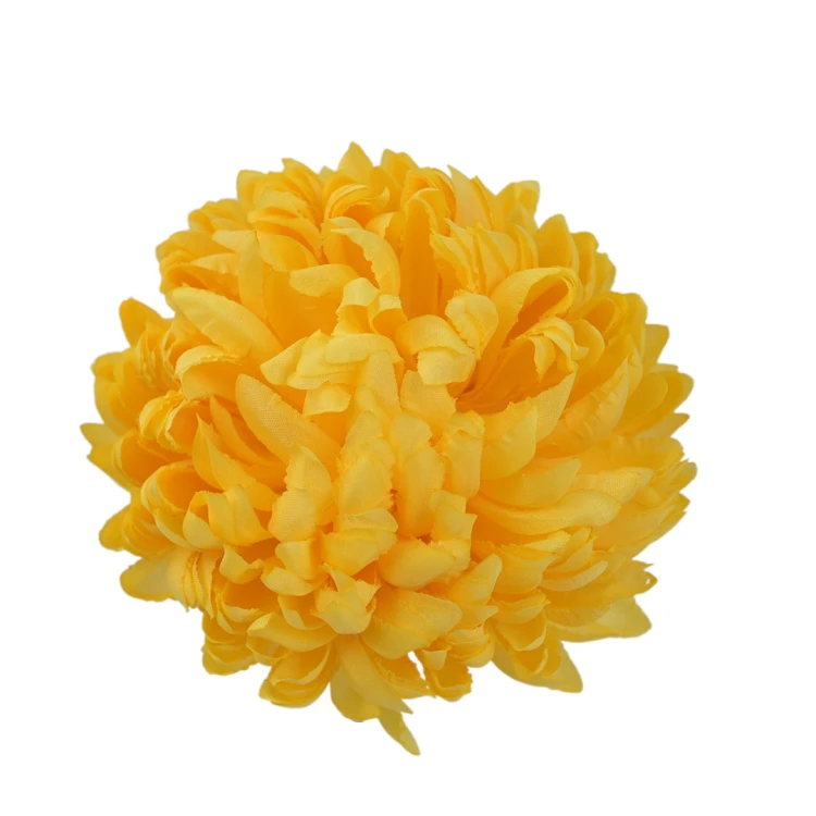 Sztuczna chryzantema ananas w kolorze żółtym 14 cm