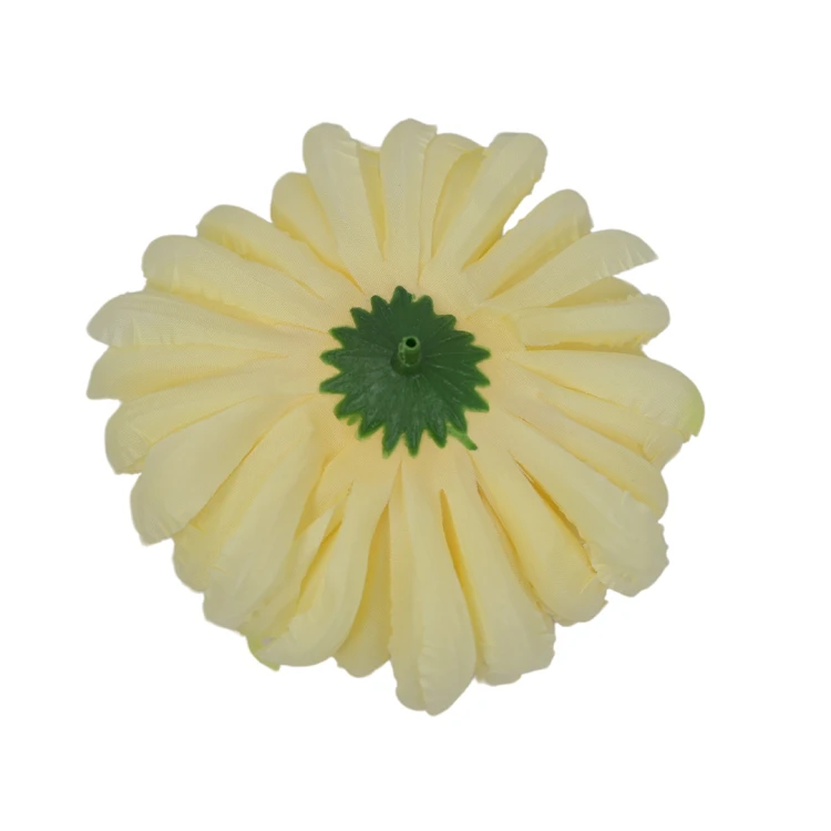 Sztuczna chryzantema ananas w kolorze cytrynowym 14 cm