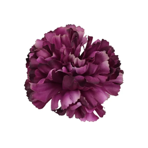 Sztuczny goździk w kolorze fioletowo/kremowym 8 cm