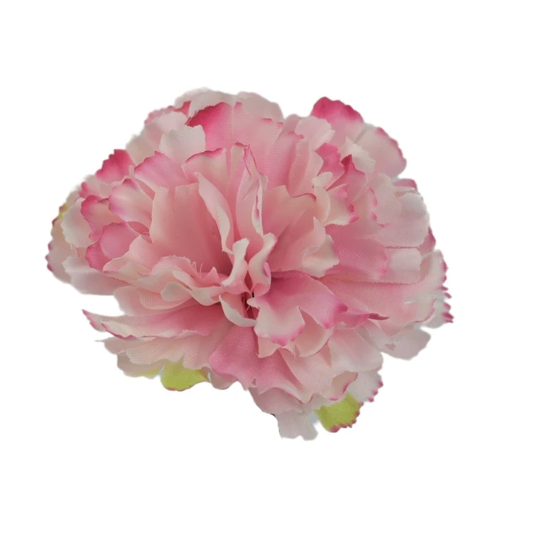 Sztuczny goździk w kolorze różowo/kremowym 8 cm