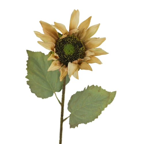 Sztuczny słonecznik pojedynczy w kolorze jasno brązowym 68 cm