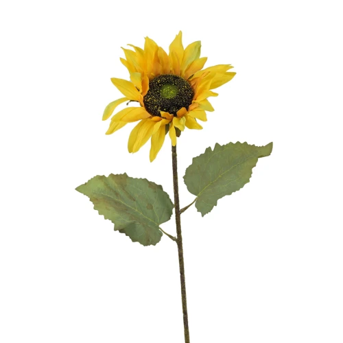 Sztuczny słonecznik pojedynczy w kolorze żółtym 68 cm