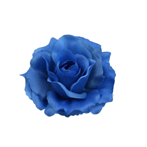 Sztuczna róża sonia w kolorze niebieskim 12 cm
