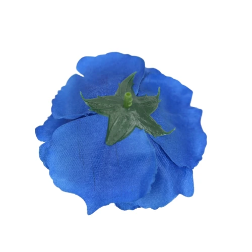 Sztuczna róża sonia w kolorze niebieskim 12 cm