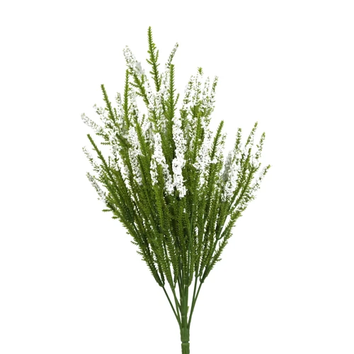 Sztuczny kwiat wrzosu w kolorze białym 37 cm