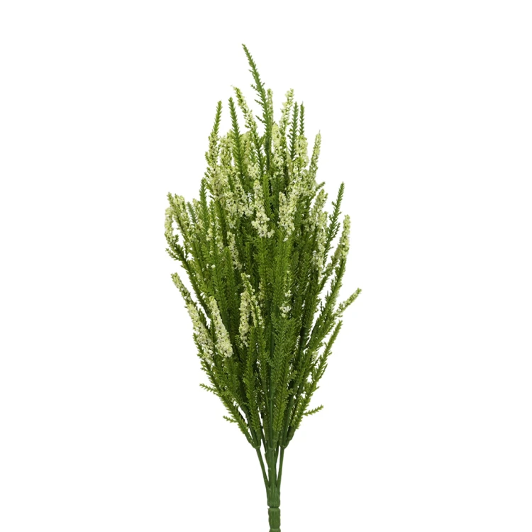 Sztuczny kwiat wrzosu w kolorze kremowym 37 cm