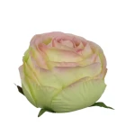 Kwiat sztuczny róża angielska w kolorze różowo/zielonym 9 cm