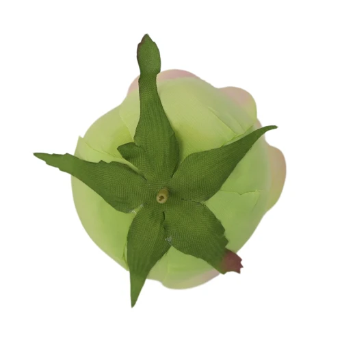 Kwiat sztuczny róża angielska w kolorze różowo/zielonym 9 cm