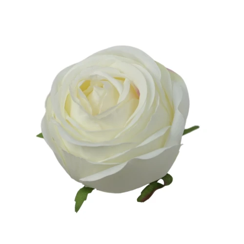 Kwiat sztuczny róża angielska w kolorze ecru 9 cm