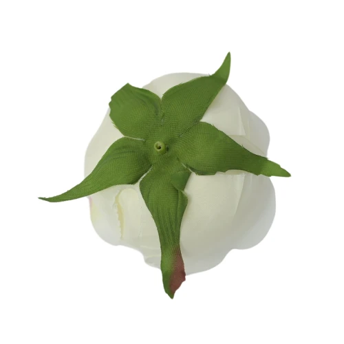 Kwiat sztuczny róża angielska w kolorze ecru 9 cm