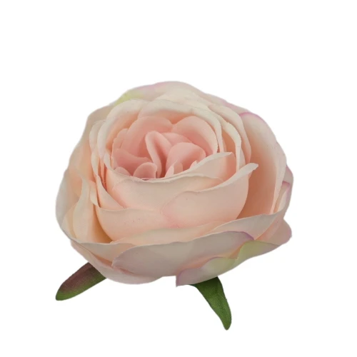 Sztuczna różyczka w kolorze jasno różowym 7 cm