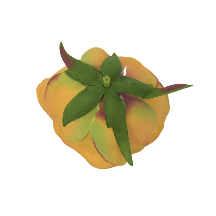 Sztuczna różyczka w kolorze pomarańczowym 7 cm