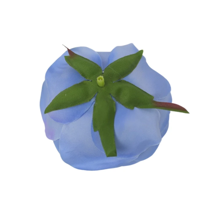 Sztuczna różyczka w kolorze niebieskim 7 cm