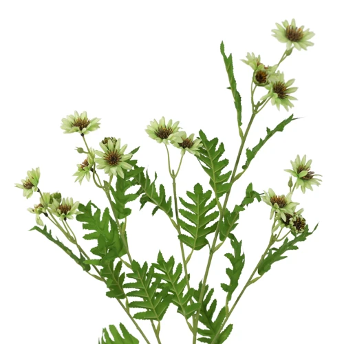 Kwiat sztuczny gałązka marcinków w kolorze zielonym 84 cm