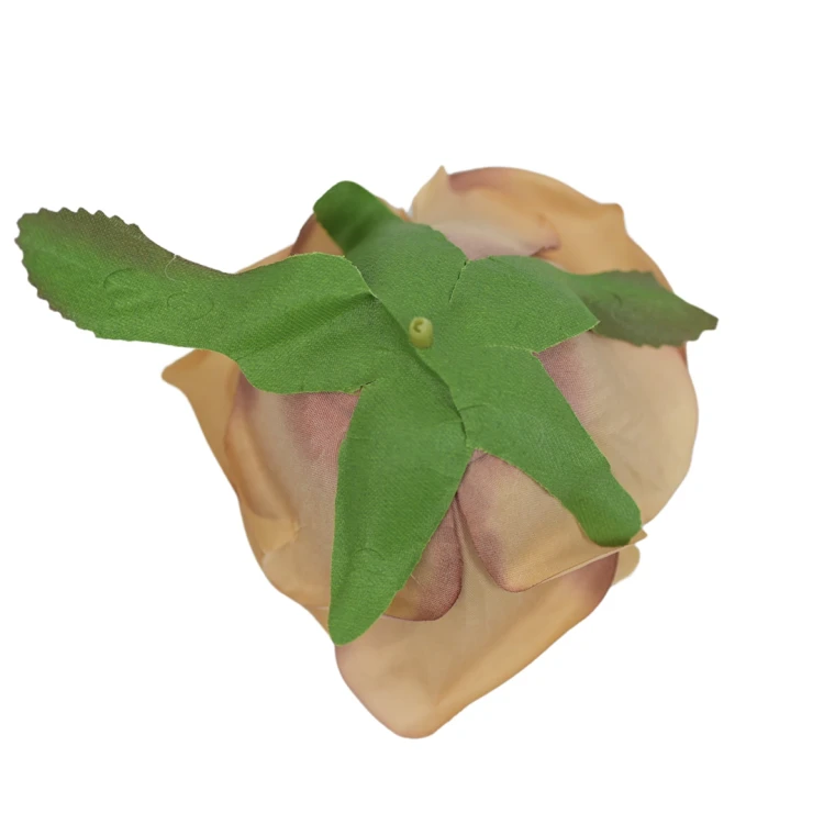 Sztuczna róża w pąku w kolorze cappuccino 8 cm