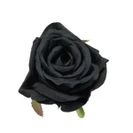 Sztuczna róża w pąku w kolorze czarnym 8 cm