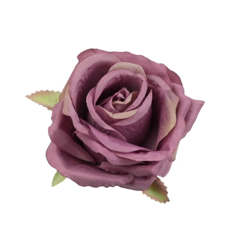 Sztuczna róża w pąku w kolorze pudrowym fiolecie 8 cm