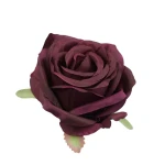 Sztuczna róża w pąku w kolorze bordowym 8 cm