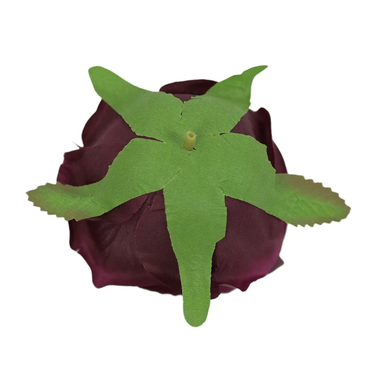 Sztuczna róża w pąku w kolorze bordowym 8 cm