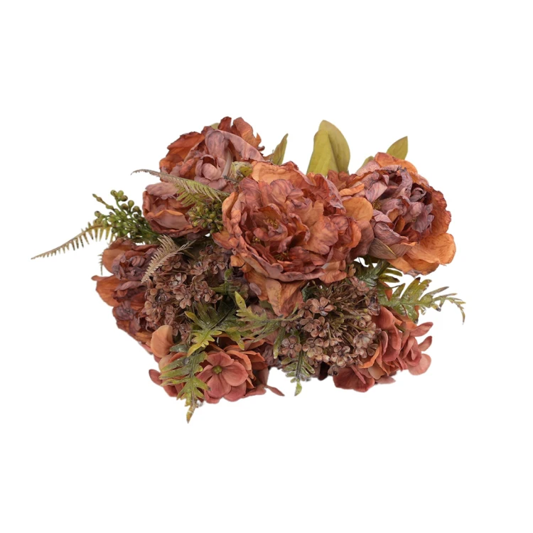 Sztuczny bukiet suszonych piwonii w kolorze herbacianym 50 cm