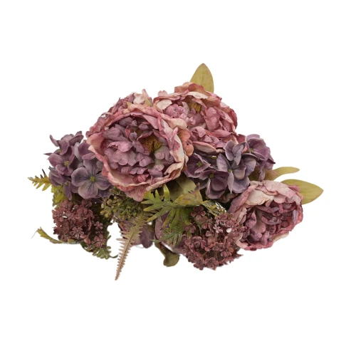 Sztuczny bukiet suszonych piwonii w kolorze różowo/fioletowym 50 cm