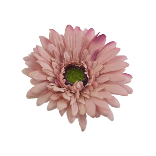 Sztuczna główka gerbery w kolorze pudrowym różu 9 cm