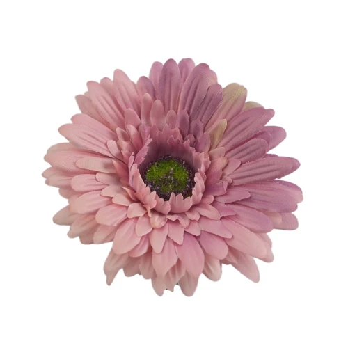 Sztuczna główka gerbery w kolorze pudrowym fiolecie 9 cm