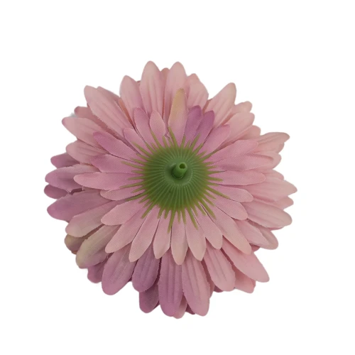 Sztuczna główka gerbery w kolorze pudrowym fiolecie 9 cm