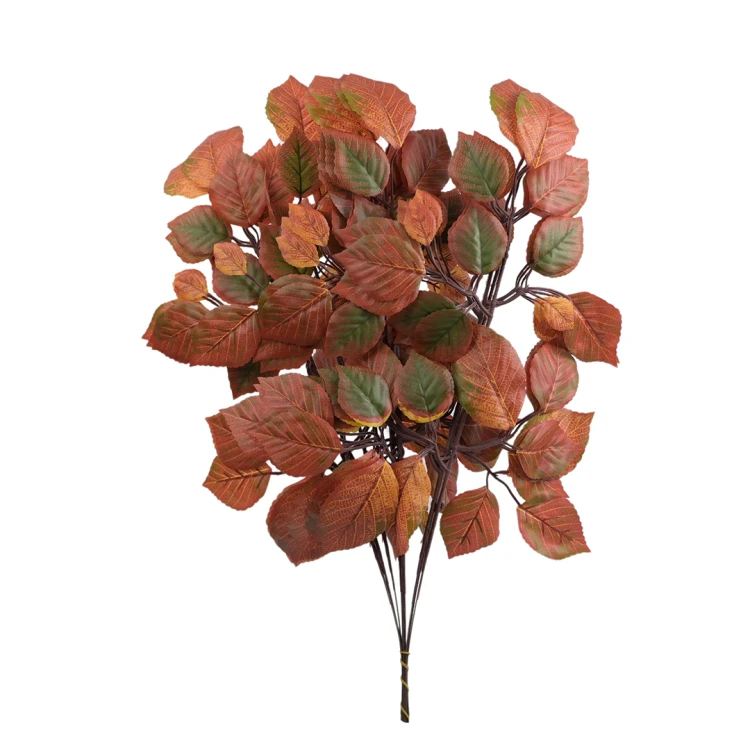 Sztuczny liść buku w kolorze pomarańczowo/zielonym 60 cm